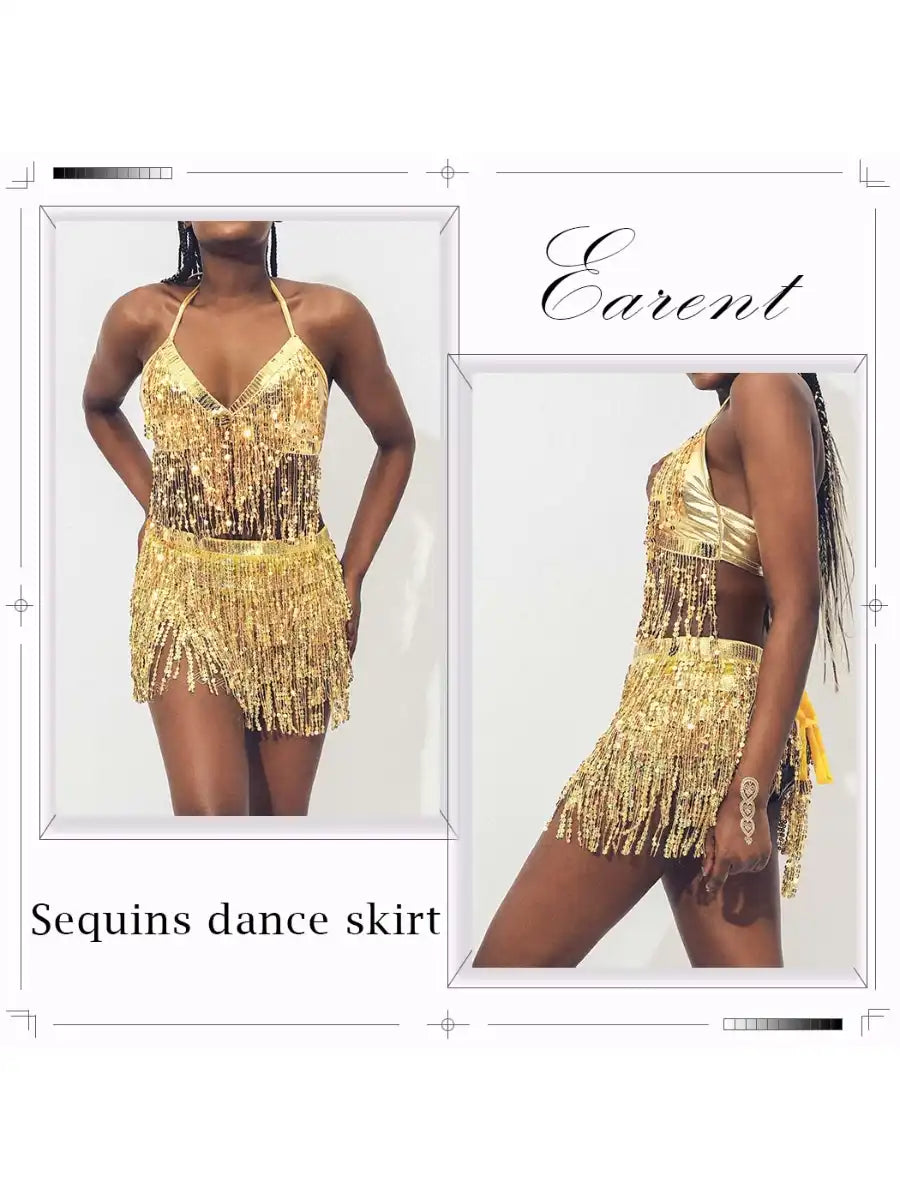 gold sequin tassel set set buyer show