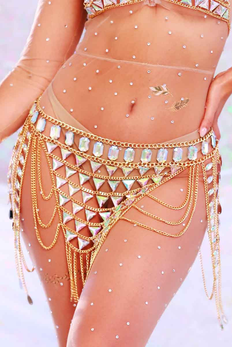 Rhinestone Chain Skirt