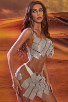 Silver Sparkly Two-Piece Set