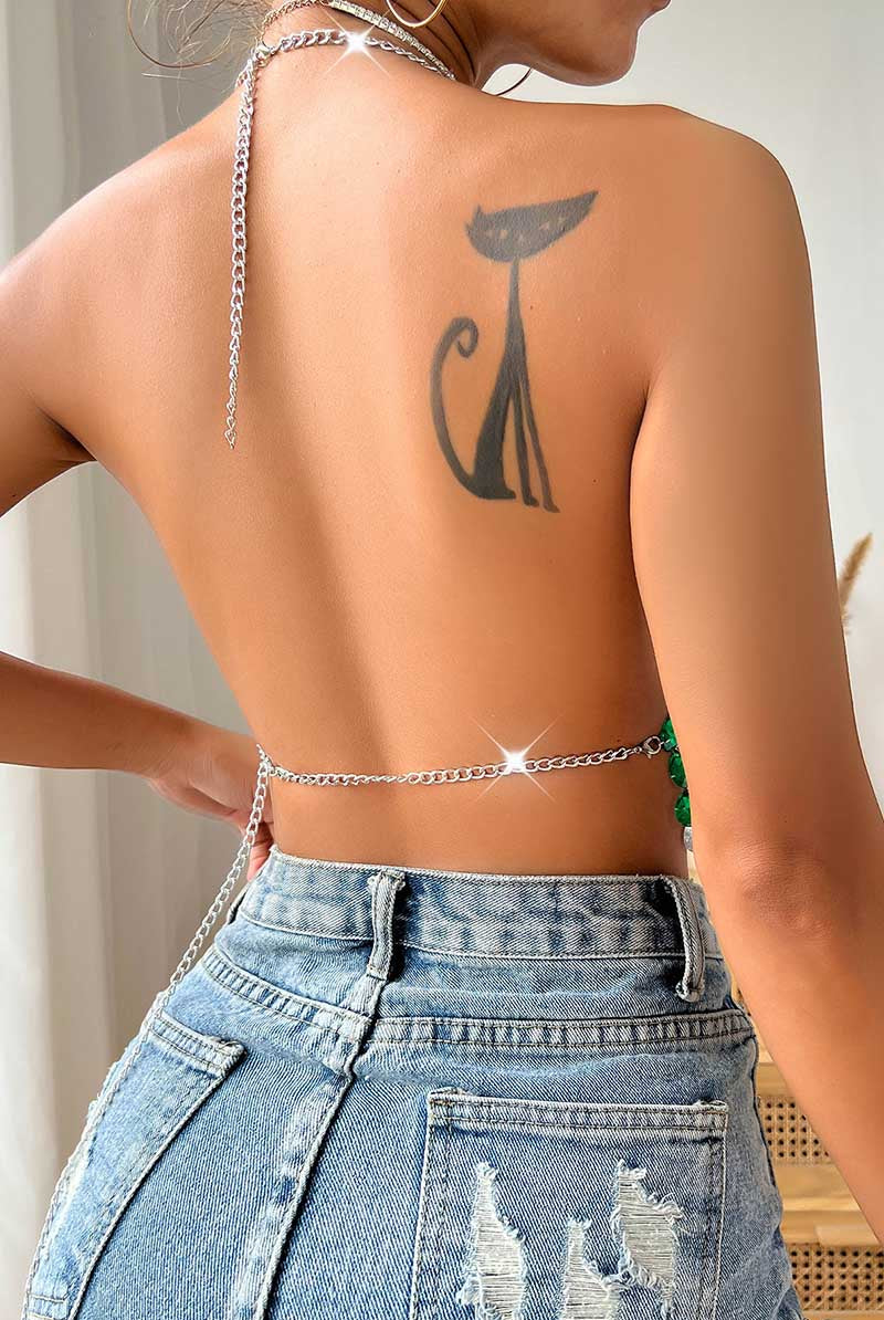 Rhinestone Halter Top