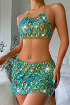 green sequin set