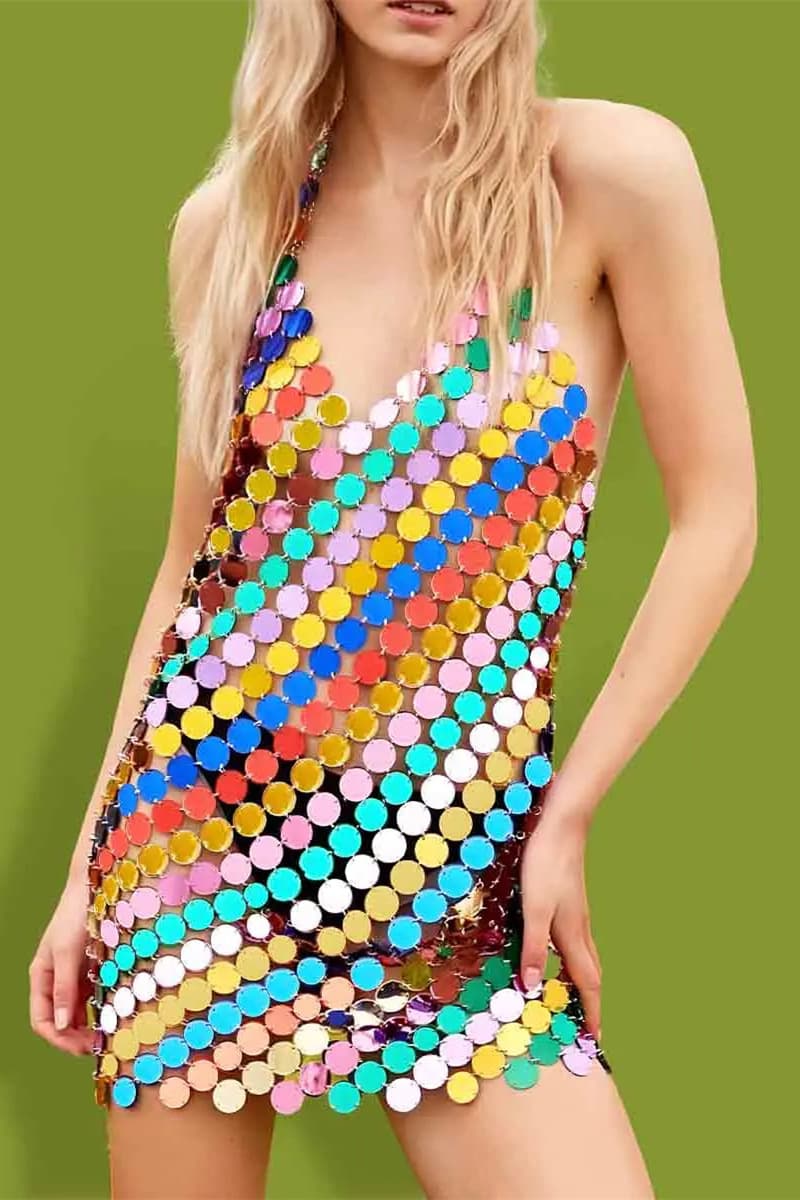 Tracy Sequin Rainbow Dress