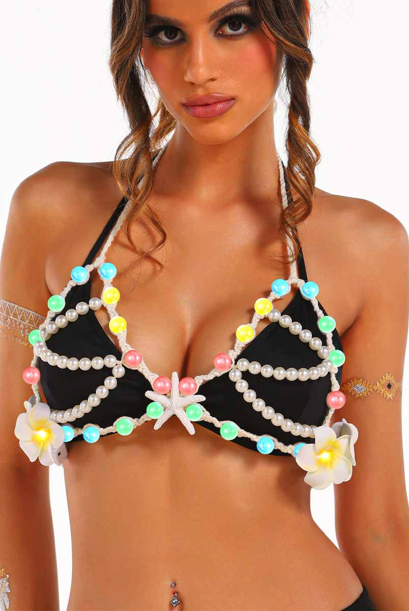 bohemian led beaded bra top