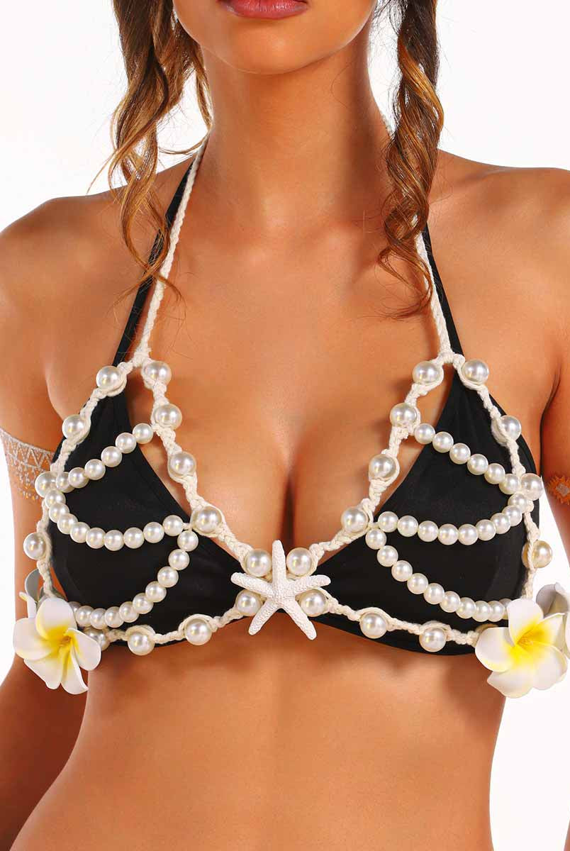 bohemian led pearl bra top