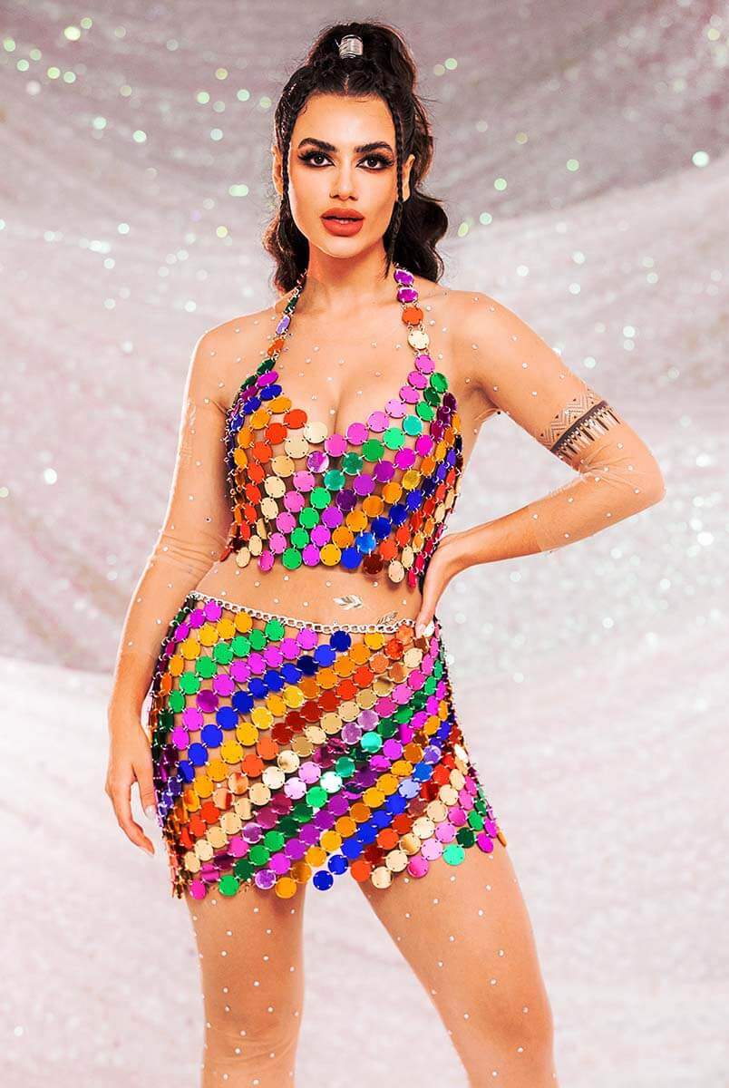 two piece set sequin