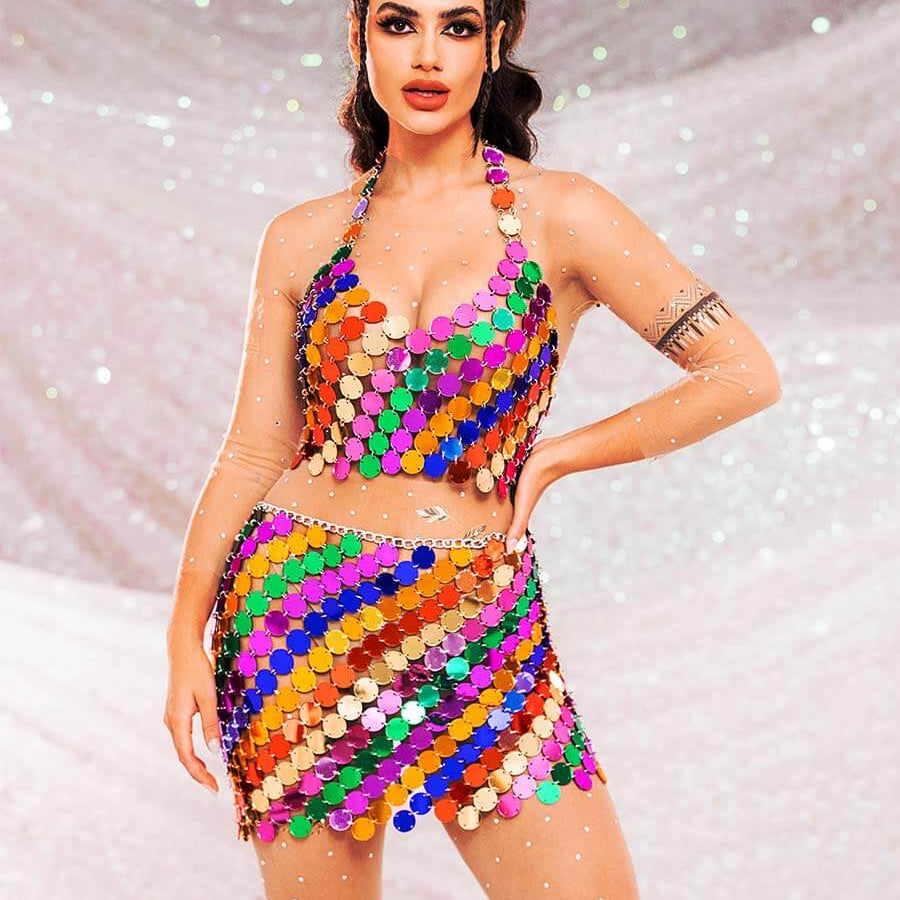 two piece set sequin