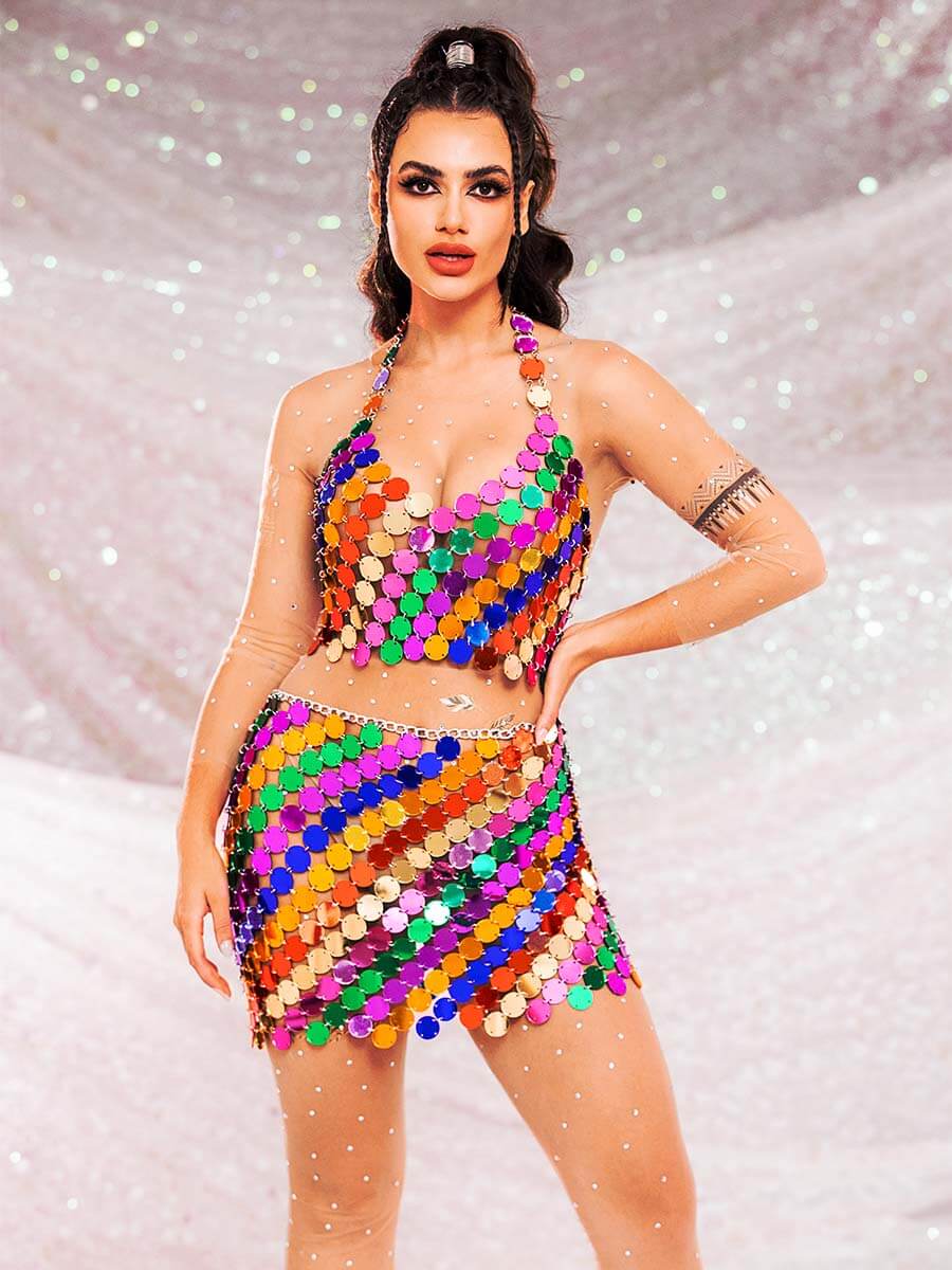 two piece set sequin