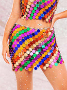 Sequin Halter Top & Mini Skirt