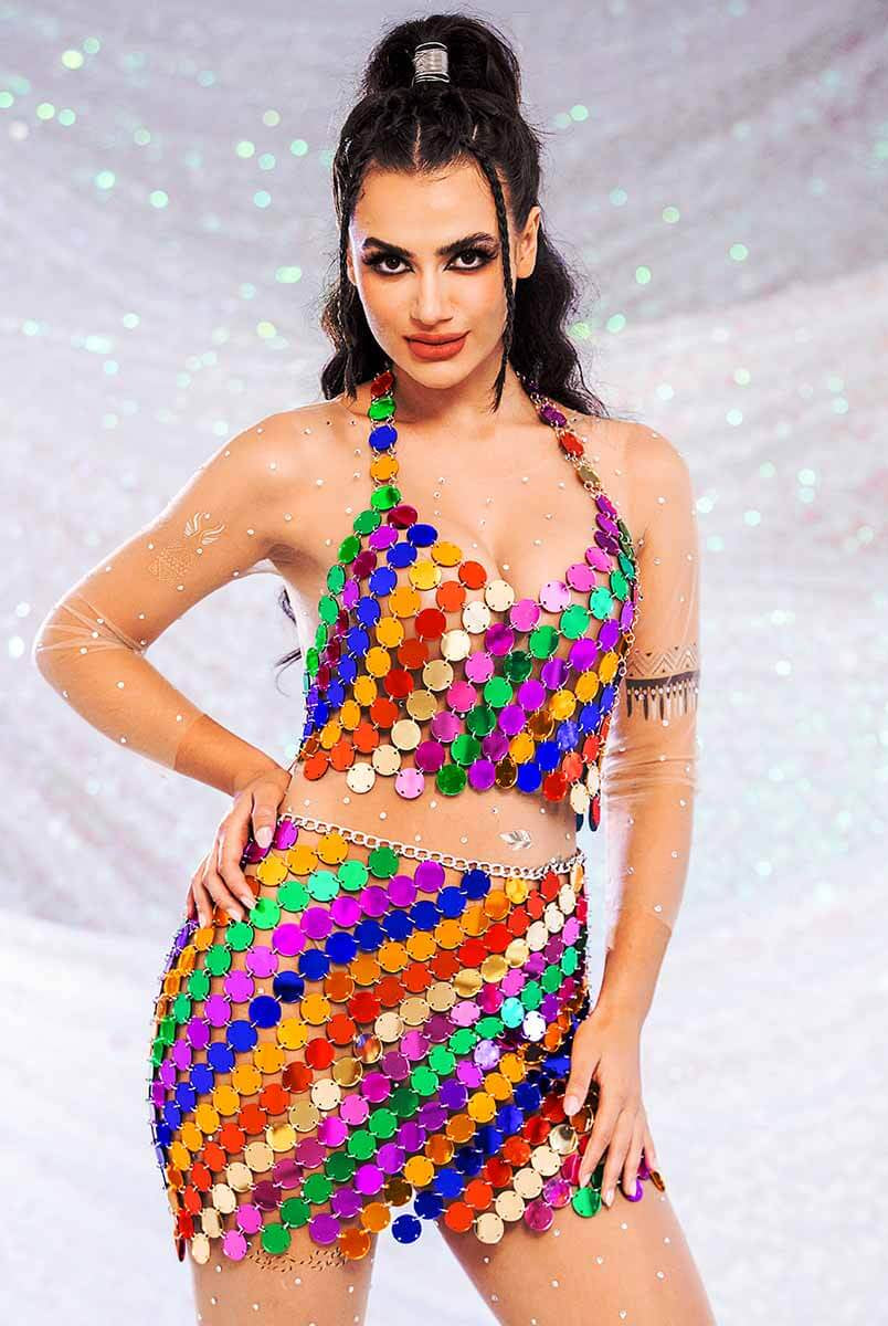 Sequin Halter Set