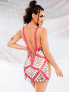 Sparkly Red Sequin Mini Dress