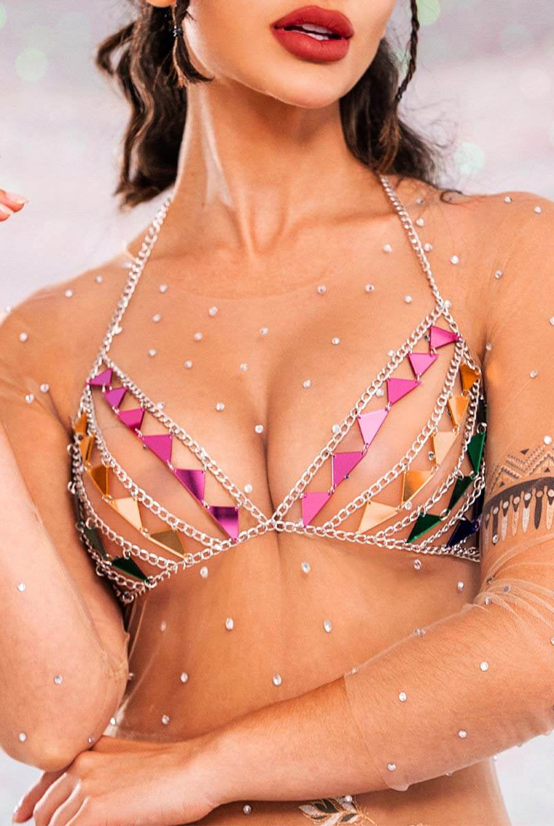 metal bra top