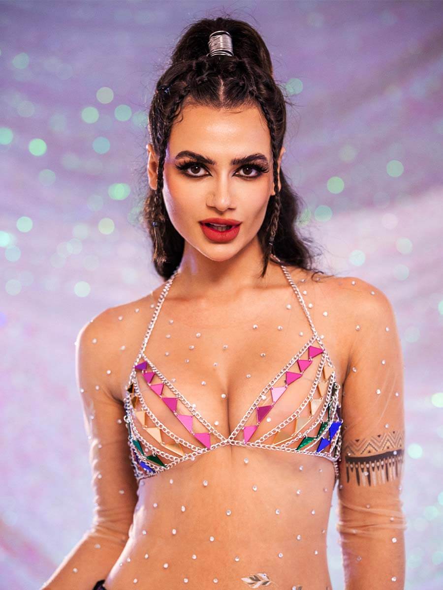 sequined bra