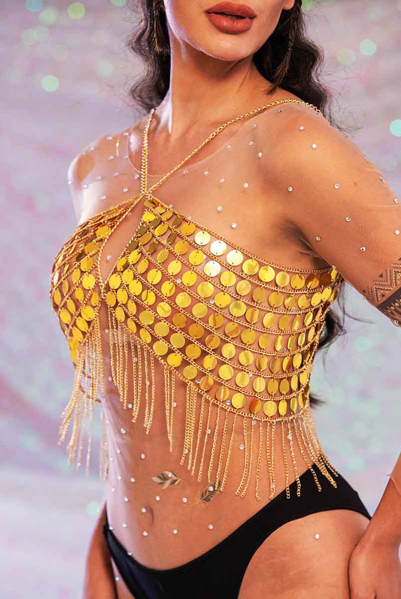gold tassel top