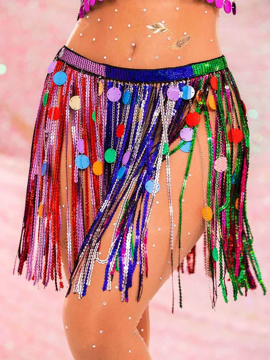 iridescent sparkly skirt