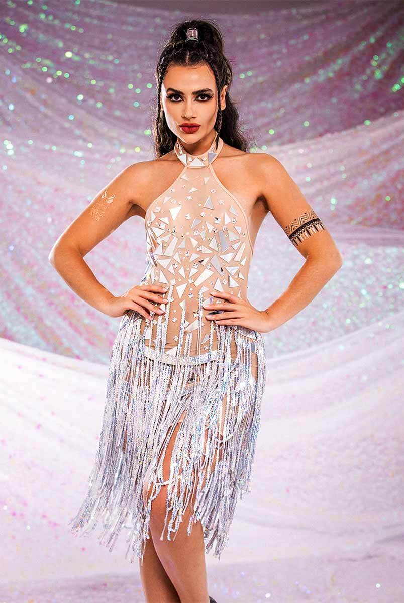 Sparkly Sequin Fringe Dress