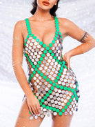 silver sparkly mini dress