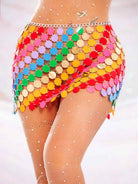 Sequin Chain Mini Skirt