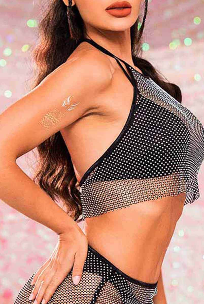 rhinestone mesh set