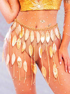 Gold Fringe Skirt Set