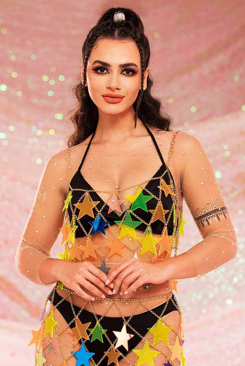 glitter two piece