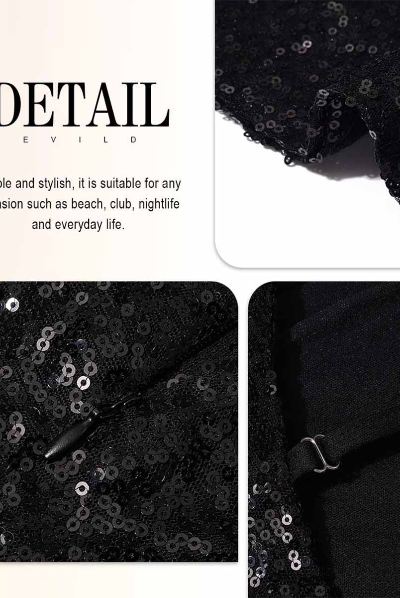Bedazzled black mini dress