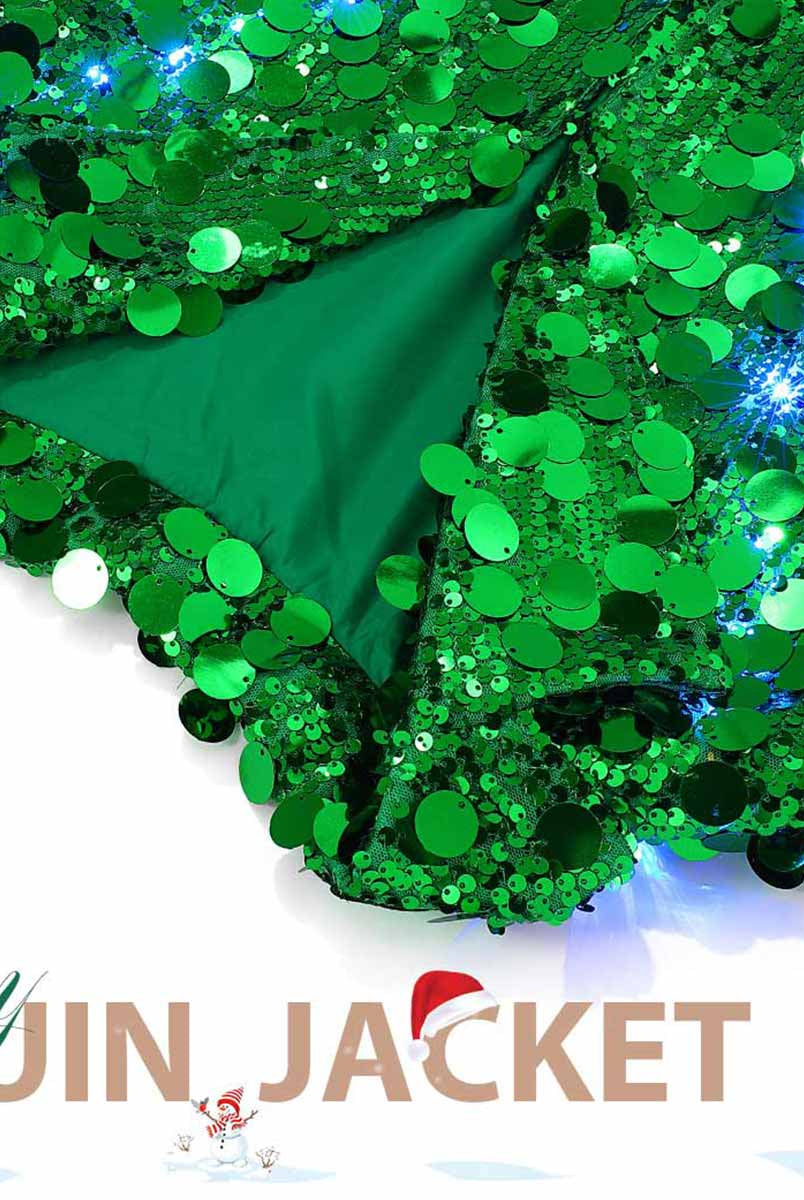 Illuminated Green Sequin Blazer