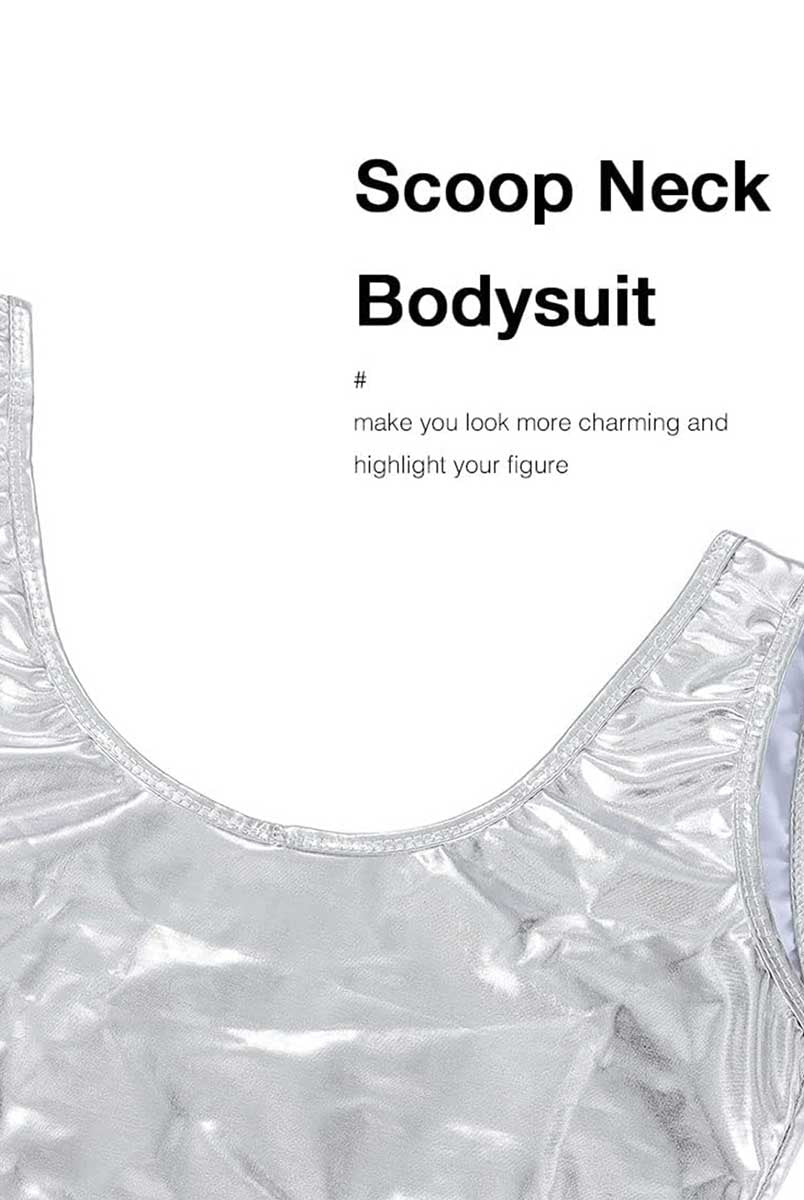 Glossy Silver One-piece