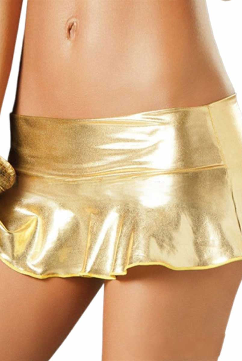Gold Reflective Miniskirt