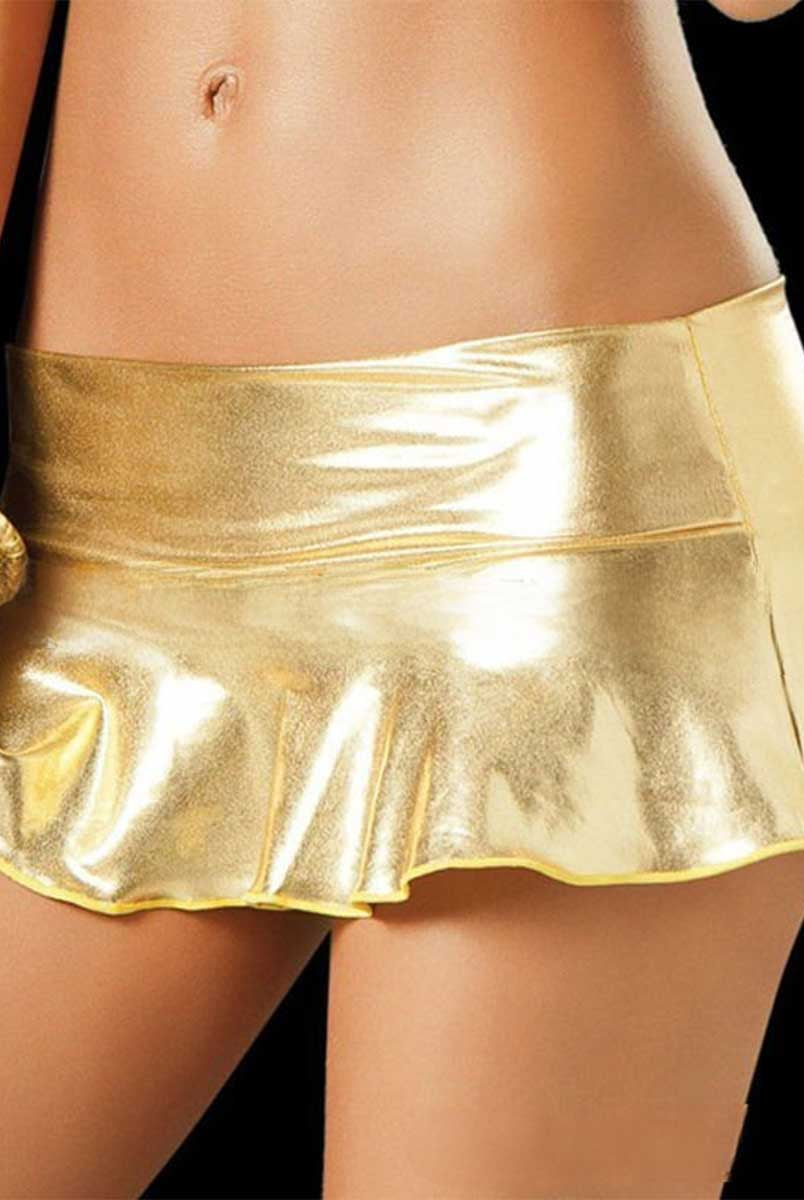 Metallic Gold Miniskirt