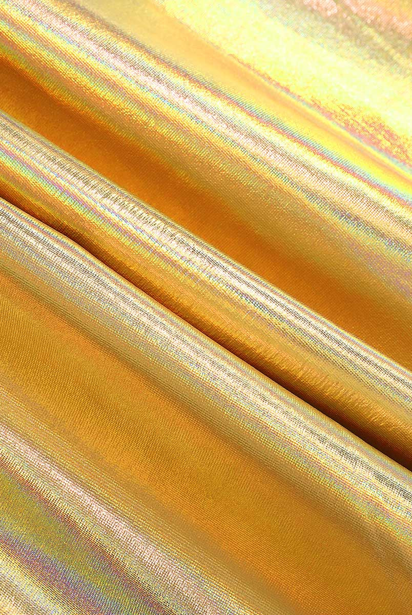 Gold Metallic A-Line Skirt