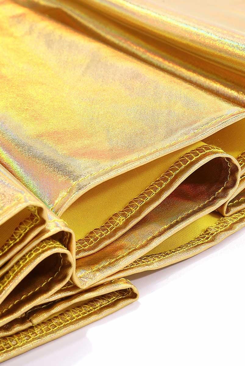 Shimmering Gold Flared Skirt