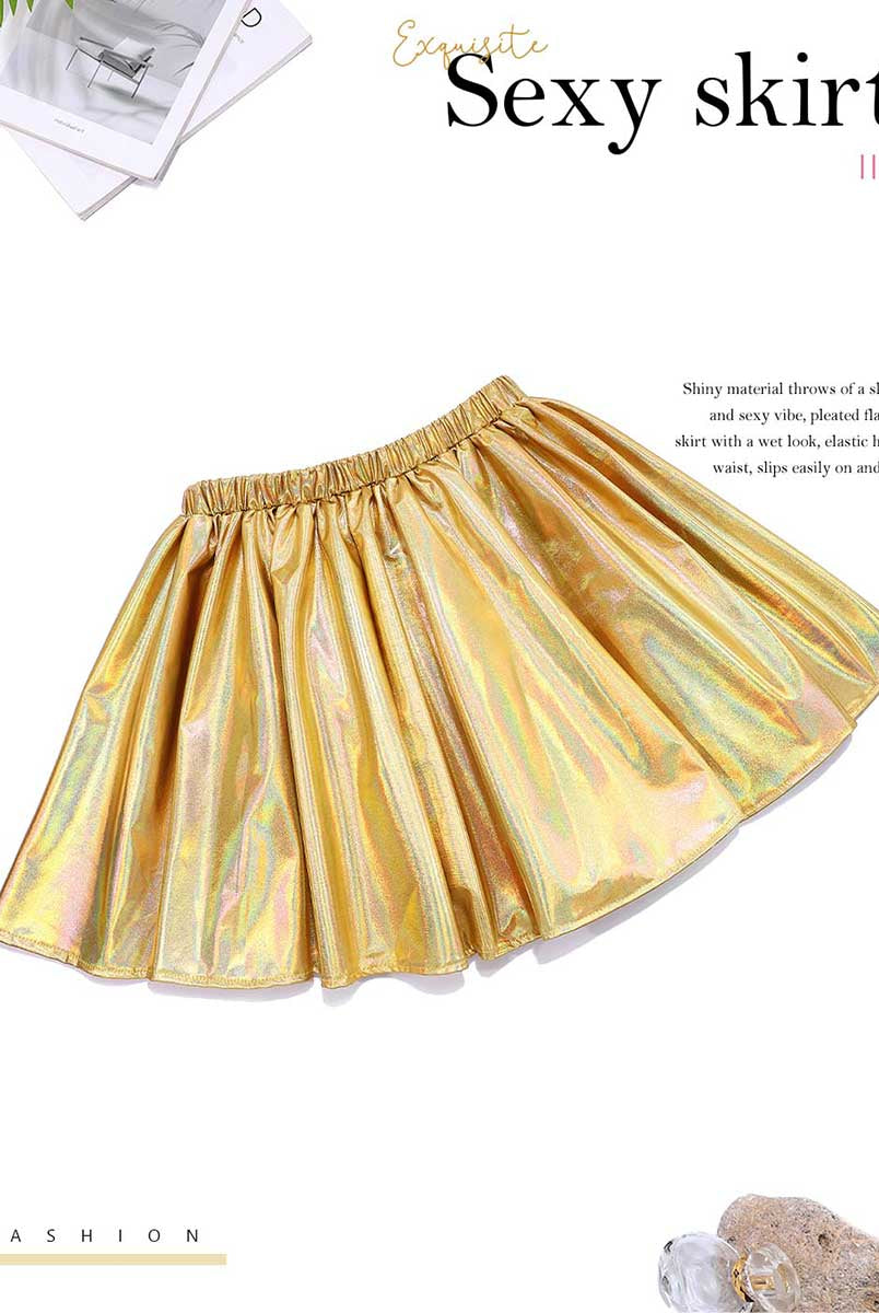 Lustrous Gold Party Skirt