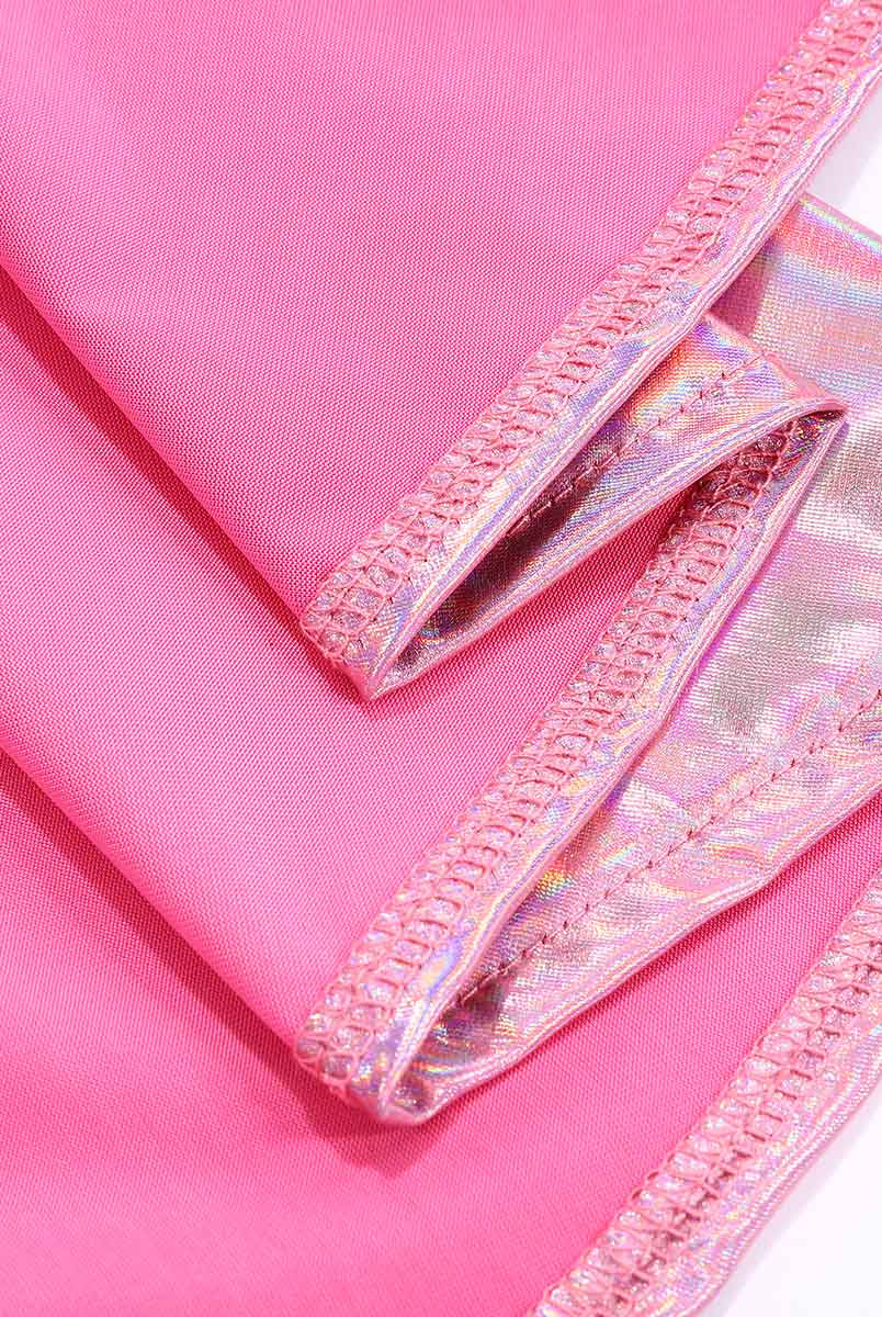 Shiny Pink Gradient Skirt