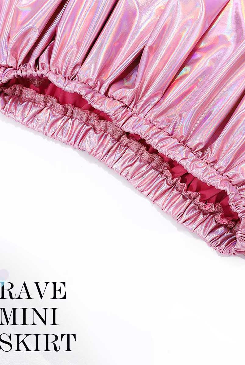 Liquid Metal Pink Skirt