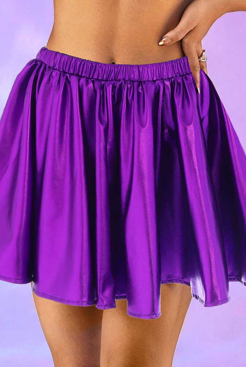Metallic Purple Skirt