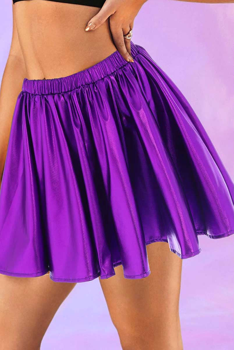 Gleaming Purple Skirt