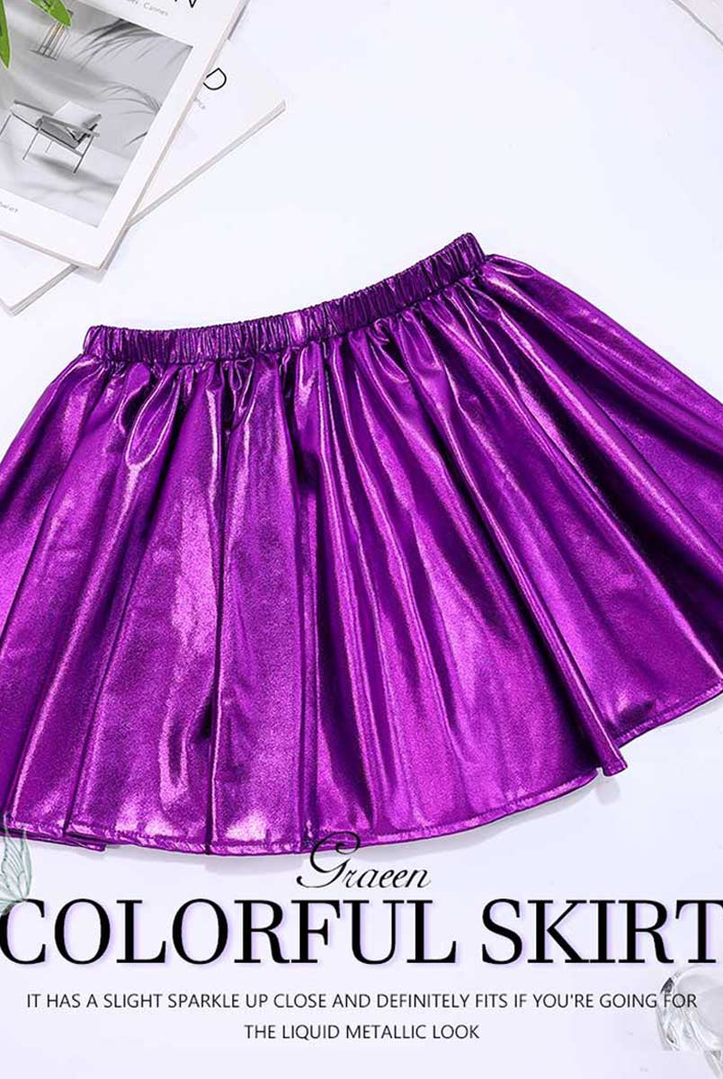 Lustrous Purple A-Line Skirt
