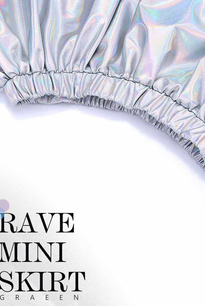 Glowing Silver A-Line Skirt