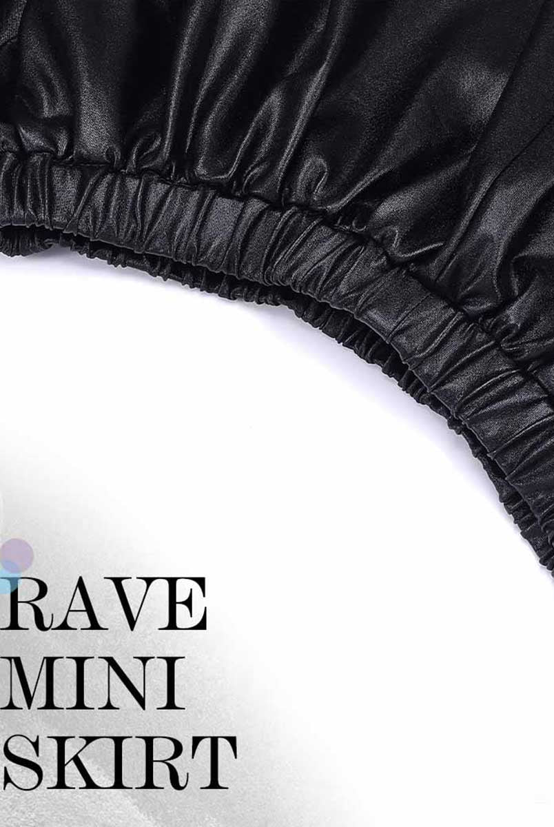 High-Gloss Black Skirt