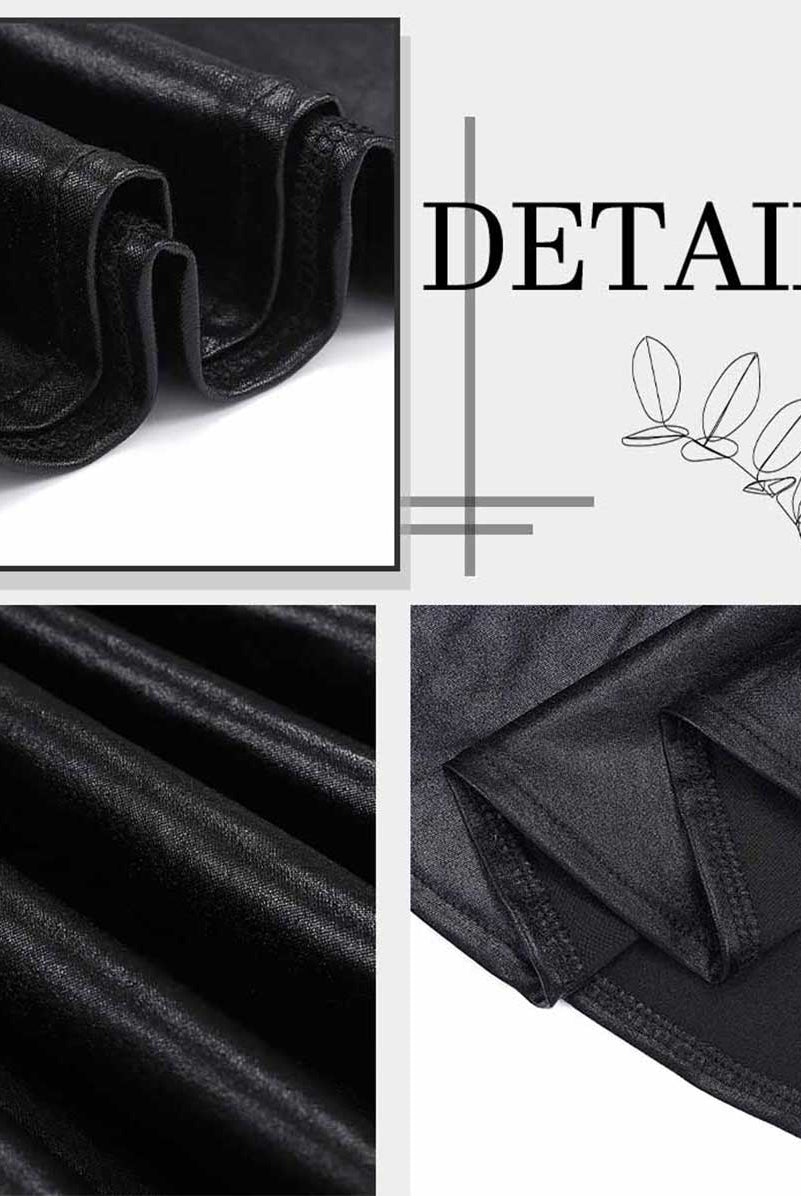 Reflective Black A-Line Skirt