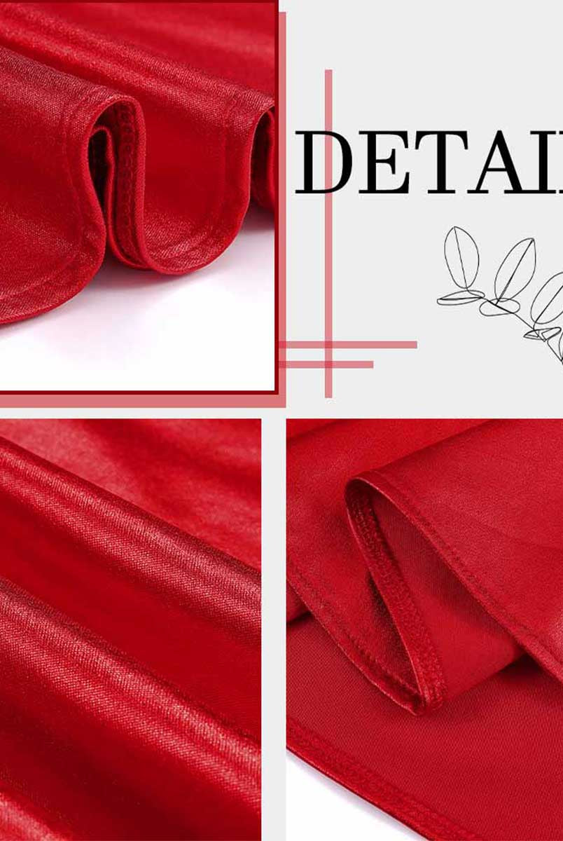 Radiant Red Shimmer Skirt