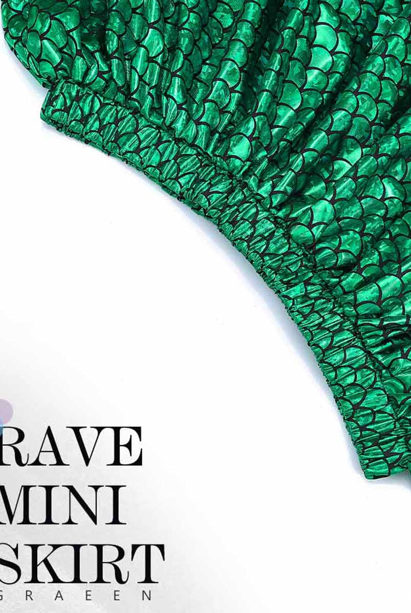 Shimmering Green Mermaid Skirt