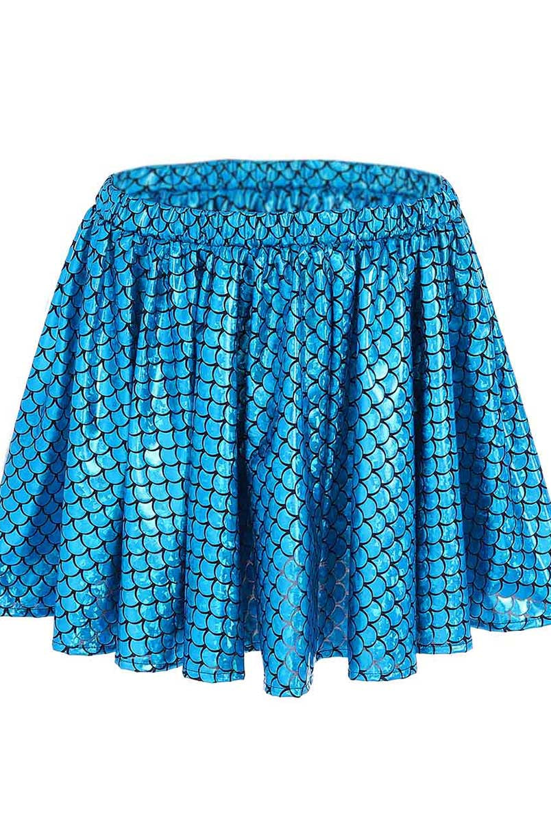 Blue Fish Scale Skirt