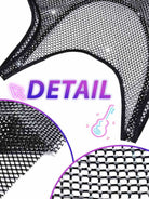 Black Illusion Dress with Rhinestone Accents