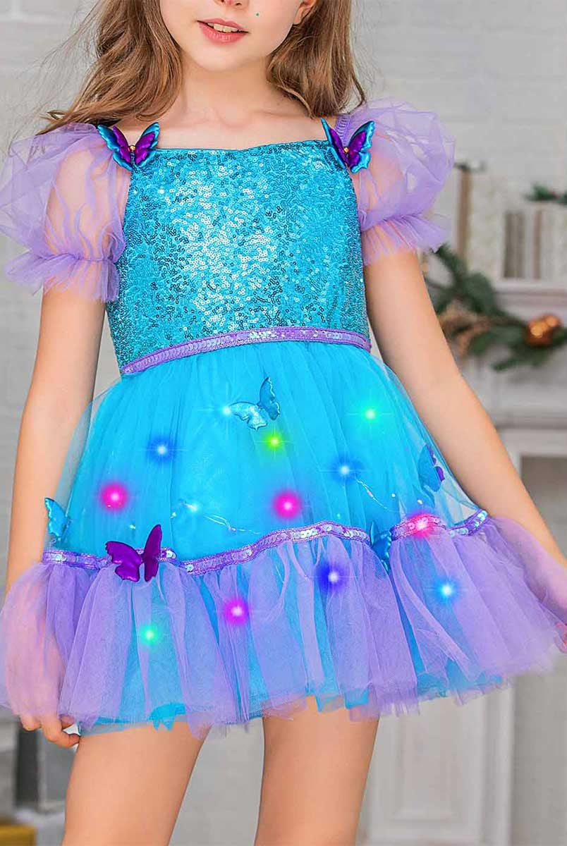 Children's Blue Sequin Dress