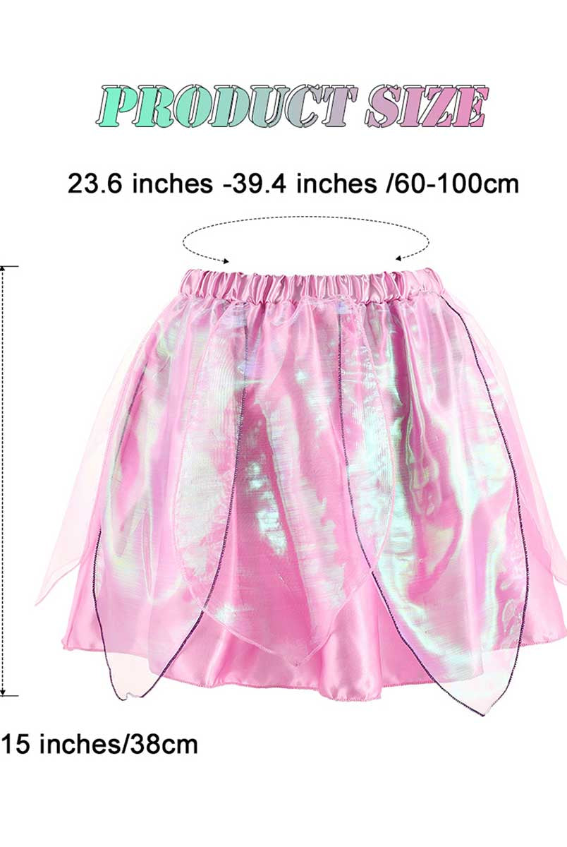 Reflective Ruffled Pink Skirt