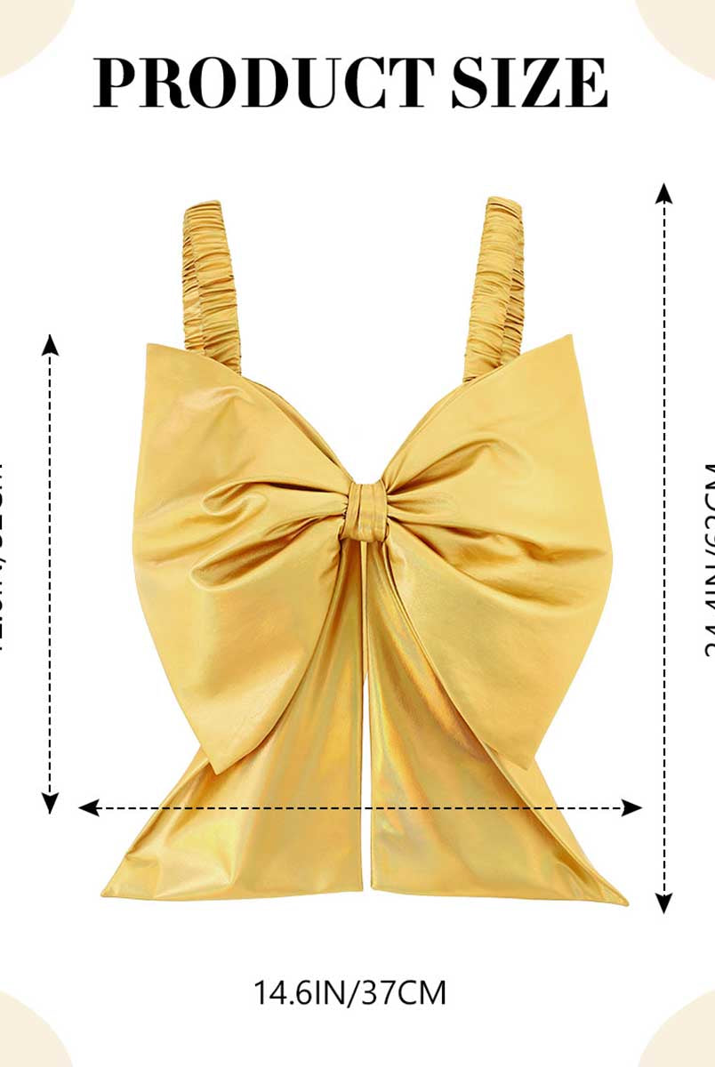 Shiny Gold Bow Camisole
