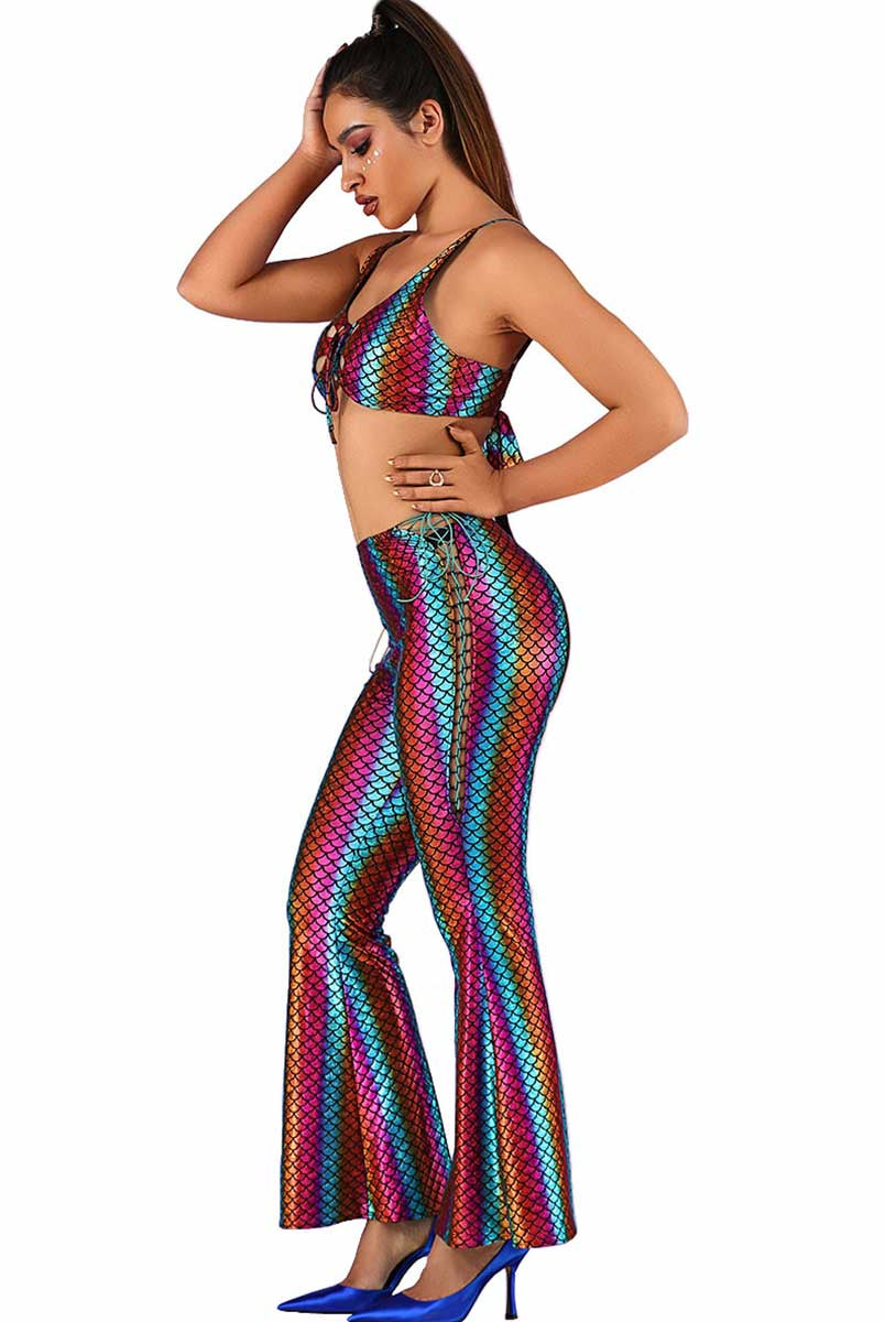 Iridescent Mermaid-Inspired Two-Piece Set
