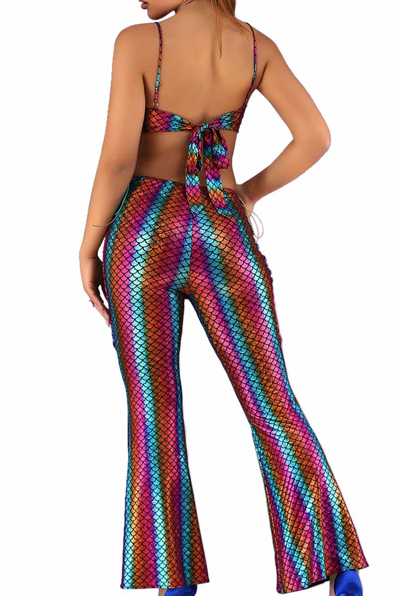 Fantasy-Inspired Fish Scale Two-Piece