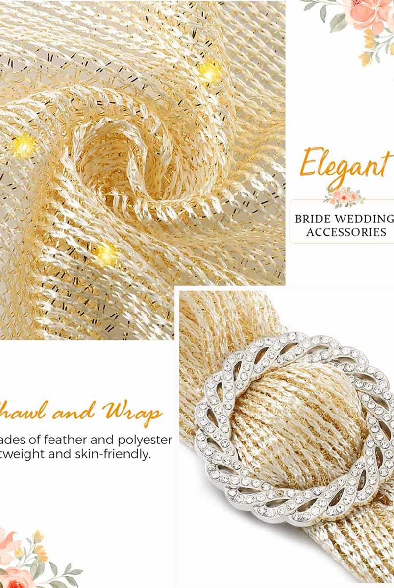 Formal Tassel Wrap with Rhinestone Clasp